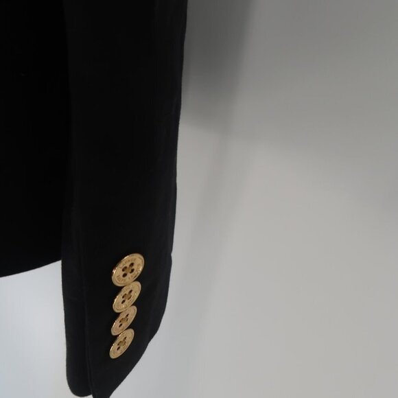 Lauren Ralph Lauren Women's Black Preppy Crest Embellished Blazer Size 14 - Picture 11 of 14